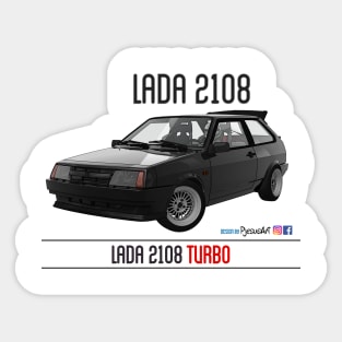 Lada 2108 Turbo Black Sticker